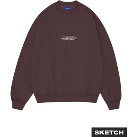 Jack & Jones Jorbleecker aop box sweat crew neck bordeaux