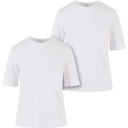Urban Classics - Classy 2-Pack Dames T-shirt - XL - Wit/Wit
