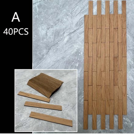 40 STUKS Poppenhuis Vloer Miniatuur Simulatie Houten Vloer Mini Vloerplanken Vloertegels 1:12 Poppenhuis Meubels Decor white