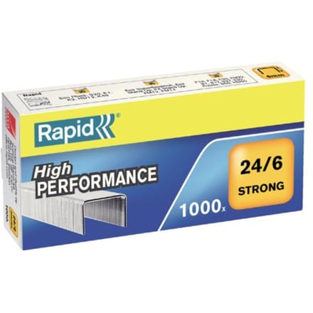 Nieten Rapid 24/6 gegalvaniseerd strong 1000 stuks