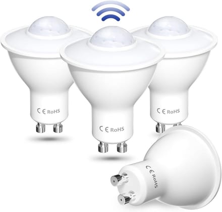 5W GU10 LED Lamp met Schemersensor - Koud Wit 6000K PIR Sensor voor Binnen en Buiten