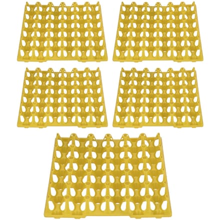 5 stuks plastic eierdozen met 30 cellen, houder voor opslag, transport, thuis, boerderij geel