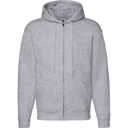 Fruit Of The Loom Heren Met Ritssluiting Sweatshirt Met Capuchon / Hoodie (Heather Grijs)