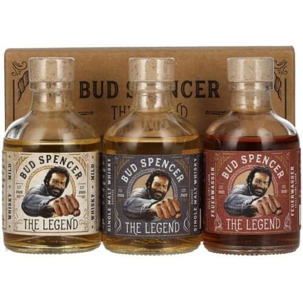 Bud Spencer THE LEGEND Miniset 42,7% Vol. 3x0,05l in geschenkverpakking