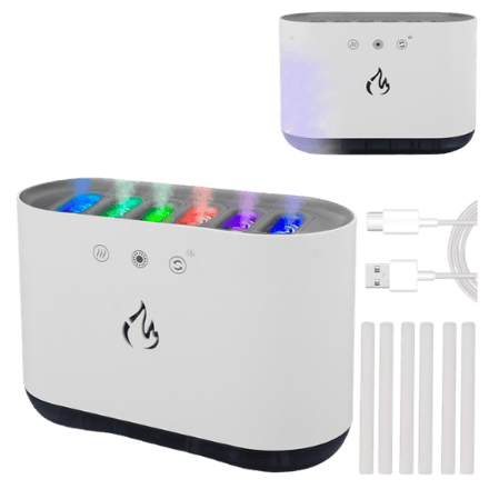 Luchtbevochtiger & Aromadiffuser met RGB LED-Verlichting – 900 ml