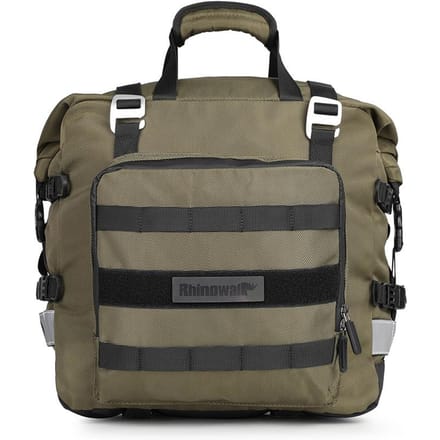 Sac de moto en Polyester 20L, grande capacité, sac de selle latéral universel avec amovible et étanche vert d’armée