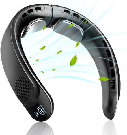 Draagbare Nekventilator - Hals Ventilator - USB Oplaadbare Neck Fan 360° - Handsfree Ventilator Voor Reizen En Sport - ABS - Ergonomisch Design - 1 Stuk