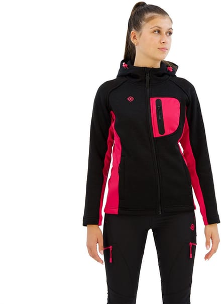 Izas Equus W Fleece Met Kap Zwart XL Vrouw