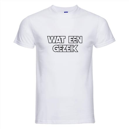 Wat een gezeik T-shirt - 100% Katoen - Maat S - Classic Fit - Wit