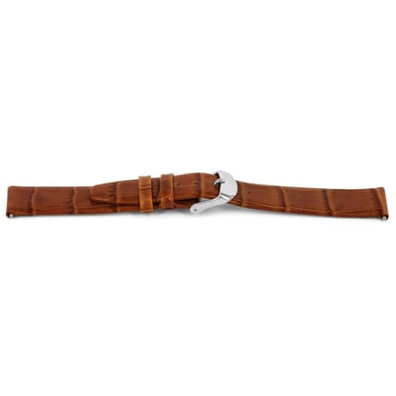 Horlogeband C414 Croco Glans Ongestikt Cognac 12x10 mm