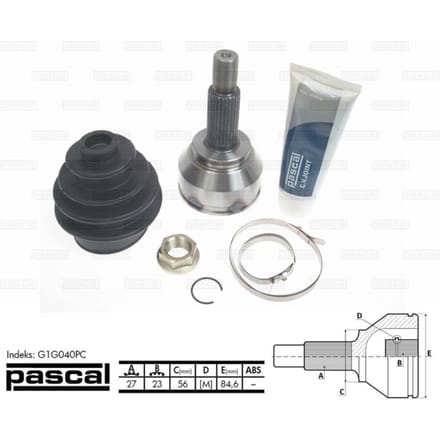 Homokineet reparatie set, aandrijfas PASCAL G1G040PC