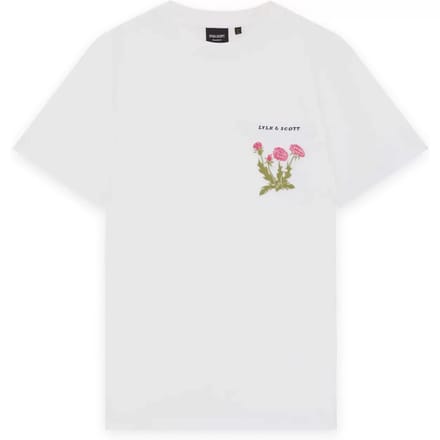 Geborduurde T-shirt met print Lyle & Scott