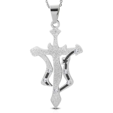 Montebello Ketting Schorpioen - 316L Staal - Horoscoop - 30x50mm - 60cm