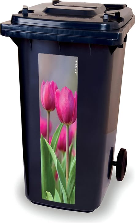 Container Strip - Tulpen - kliko sticker - afvalbak stickers - vuilnisbak - CoverArt