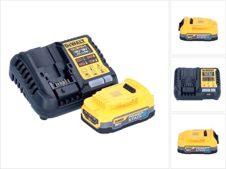 DeWalt DCB 1104 E1 accustartset 12 V / 18 V 1x Powerstack-accu 1,7 Ah + DCB 1104 lader