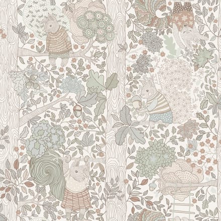 Boråstapeter Vliesbehang 6291 - Scandinavian Designers Mini - Botanisch Wit - 53cm x 10.05m