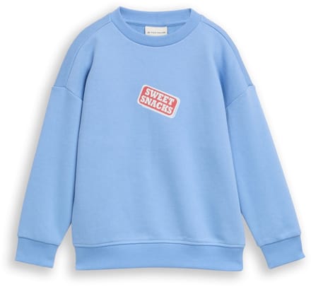 Tom Tailor - Oversized sweatshirt met print op de rug - Maat 104/110 - Light Blue