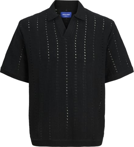 JACK&JONES - JORPAROS KNIT EASTER SS CROCHET POLO - Heren - Polo's