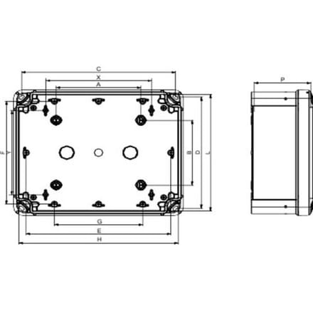 Schneider Electric NSYTBP885 PC-behuizing 89 x 89 x 54 Polycarbonaat Grijs-wit (RAL 7035) 5 stuk(s)