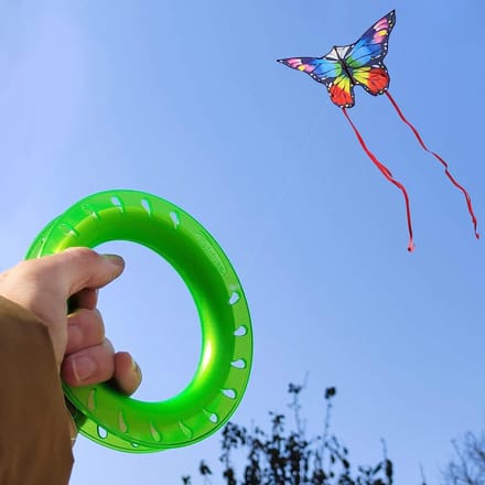 Vliegervuller Set voor Kinderen - Spoel, Handvat en 90 Meter Vliegerlijn