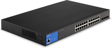 Linksys LGS328MPC - Netwerk Switch - Managed - 24 Poorten - PoE - Zwart