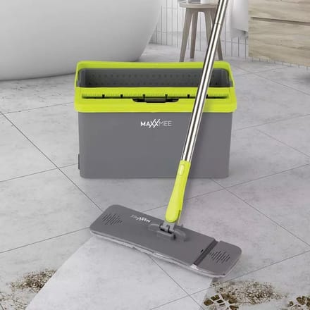 MAXXMEE Vloermop met emmer - Schoonmaakset - Groen