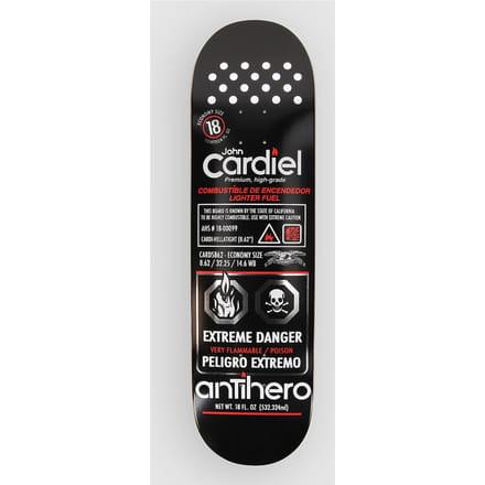 Antihero Cardiel Fueled Up - 8.62" Skateboard Deck zwart
