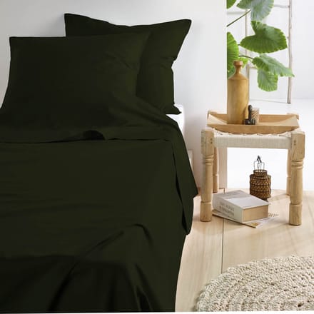 De Witte Lietaer Lakenset Olivia Kahki - 280 x 280 cm + 2x 60 x 70 cm - Satijnkatoen