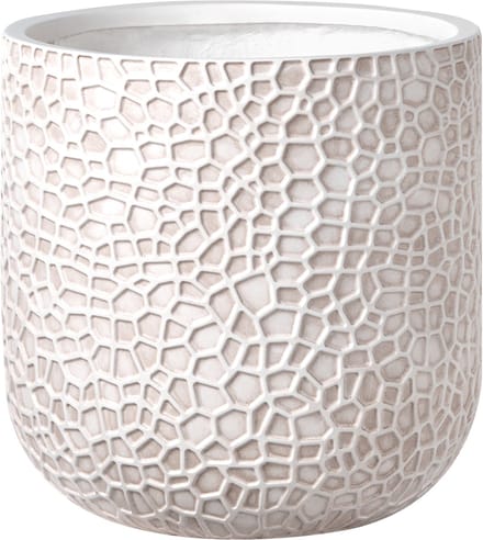 YUHUA - Bloempot - Lichtbeige - 43 x 43 x 42 cm - Klei-vezelmengsel
