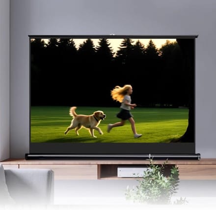 Tafel Projectiescherm - Draagbaar Filmscherm - Thuisbioscoop Presentaties - Handmatig Uitschuifbaar - 30 Inch 16:9 - Wit