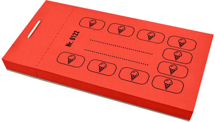 CombiCraft Consumptiekaarten ijsicoon rood - per 5 boekjes van 50 kaarten