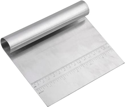 Solidchoice- Deegkaart Roestvrij staal - Deegschraper - Keukenschraper - Multifunctioneel - Lichtgewicht - Ergonomisch ontwerp 15 x 12 cm