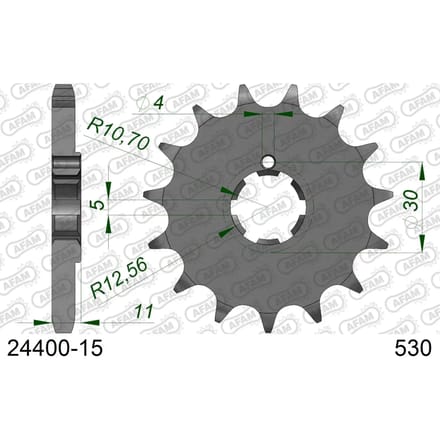 Tandwiel Afam 530 15 dents