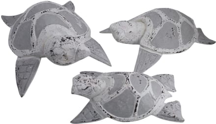 Set 3 schildpadden grijs/wit Gea