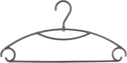 5Five Kledinghangers - 10x - grijs - kunststof - 41 x 20 cm - kleerhangers
