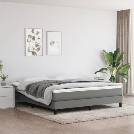 vidaXL - Pocketveringmatras - medium - 180x200x20 - cm - stof - donkergrijs
