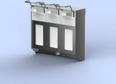 MediQoline | TRIO Zeep & desinfectiemiddeldispenser | RVS | 500ml