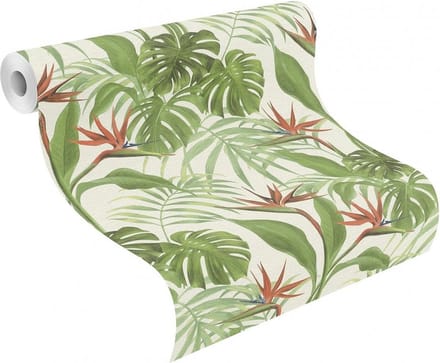 tropische planten vlies behang Rasch Mandalay