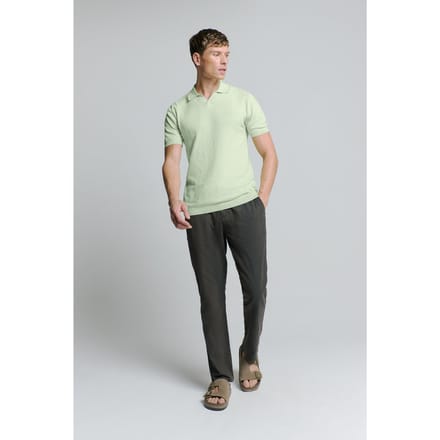 No Excess Pullover Short Sleeve Polo V Solid Mint Maat: XL | Sweaters Outlet | Heren | Groen