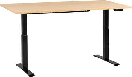 DESTINES - Elektr bureau - Zwart/Lichtbruin - 180 x 72 cm - Vezelplaat