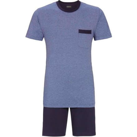 Blauwe heren shortama katoen van Ringella - Blauw - Maat - S