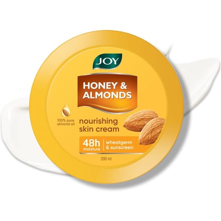 Joy Miel & Amandes Hydratant Nourrissant Profond Pack 200ml pour Hydratation & Éclat Visage Mains Corps orange