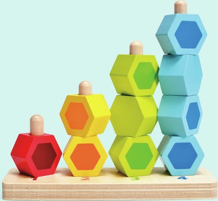 Hape Houten Tel en Stapel Spel