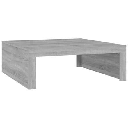 Vierkante salontafel 100x100 cm van bewerkt grijs Sonoma eikenhout