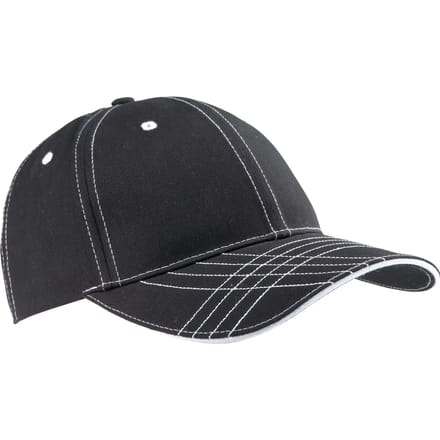 K-up Modieuze Cap Met 6 Segmenten KP109 - Black / White - One size