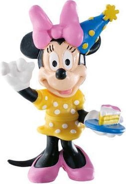 Disney Speelfiguurtje Minnie Mouse viert feest - Bullyland - 6 cm