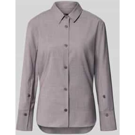 Regular fit overhemdblouse van zuivere scheerwol