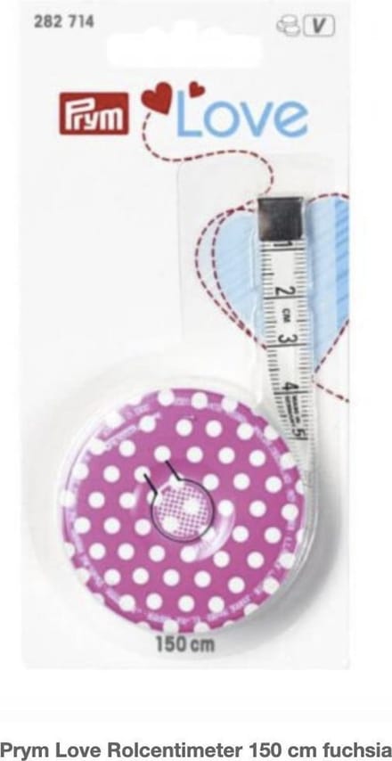 Prym Love Rolcentimeter 150 cm fuchsia - rolmaatje