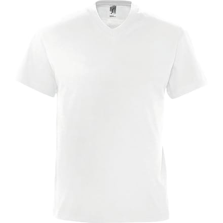 SOLS Herenoverwinning V Hals Korte Mouw T-Shirt (Wit)
