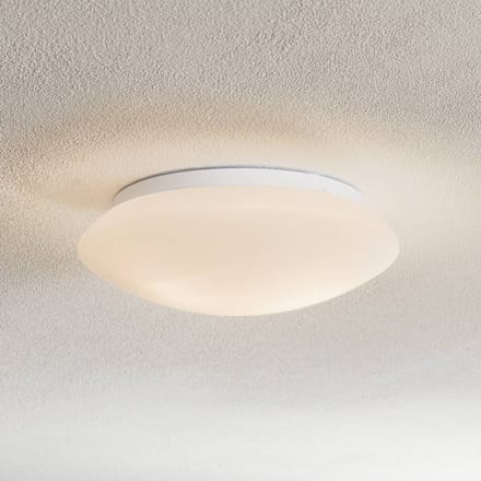 Argon Plafondlamp Gjovik, Ø 30 cm, opaalglas, E27